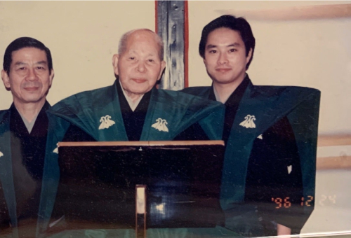 柿澤勇人さんの曾祖父、清元志寿太夫さん(中央)