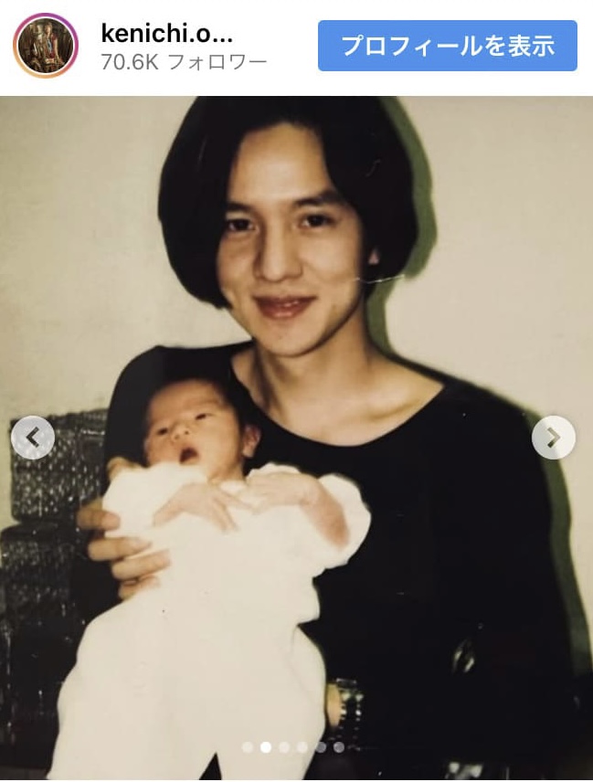 画像 赤ちゃんの頃の岡本圭人と父・岡本健一