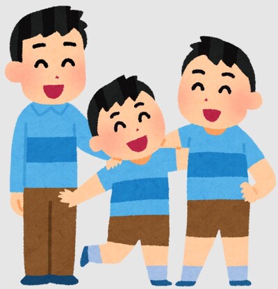 3兄弟のイラスト