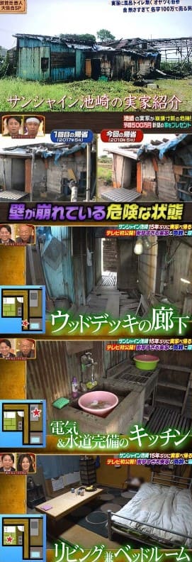 サンシャイン池崎の実家だった「空前絶後ハウス」の内部