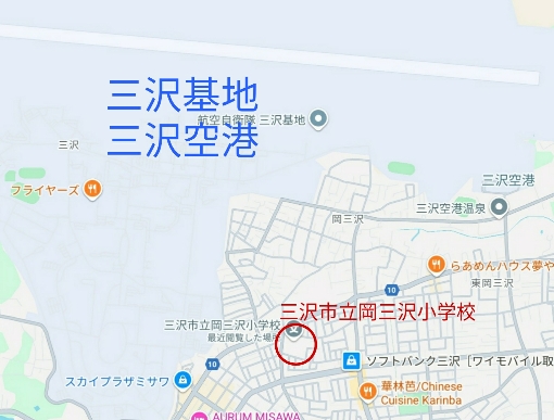 エリーの実家界隈のマップ